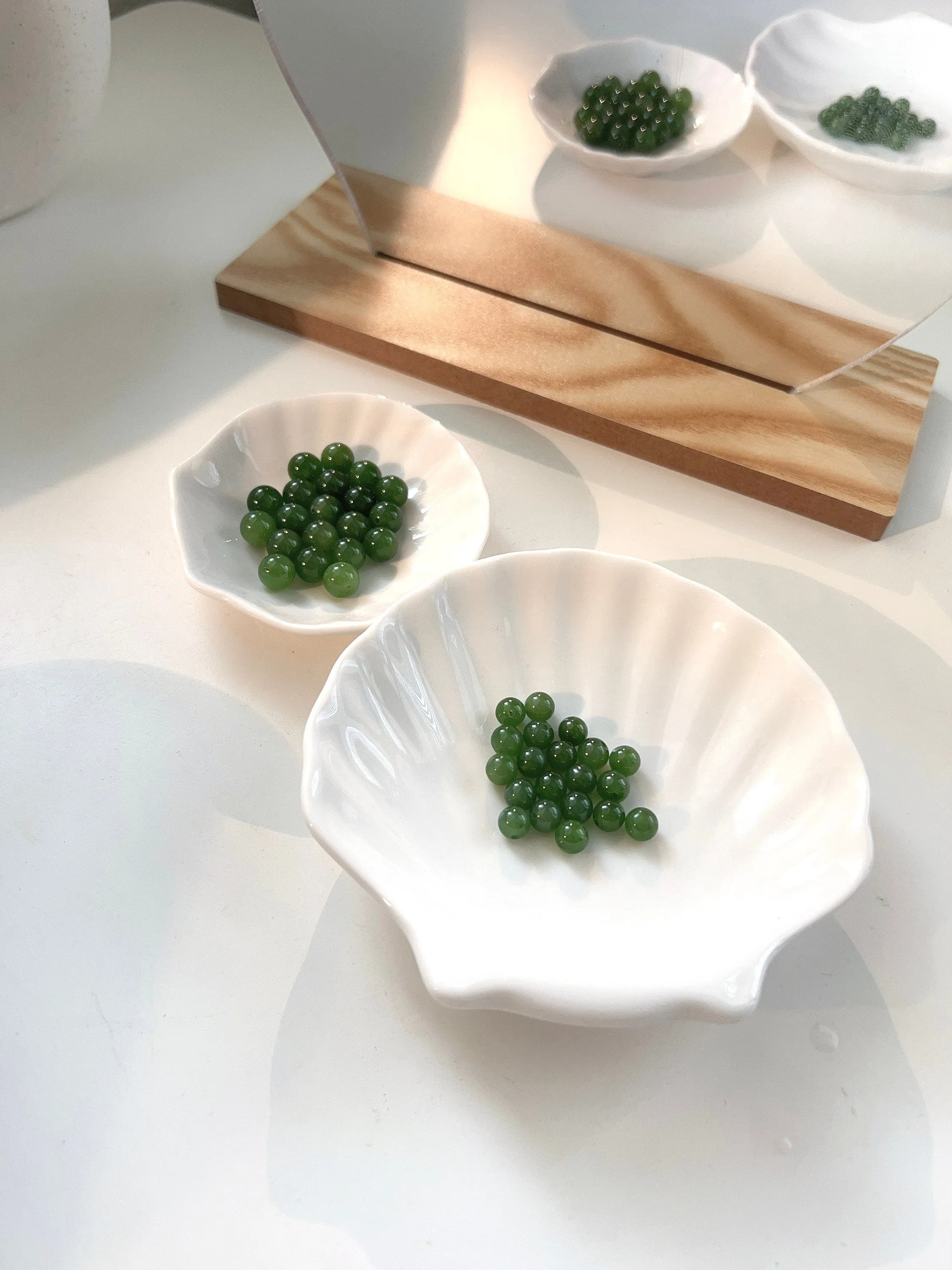 Natural Jade Stud Earrings (6mm 8mm 10mm)