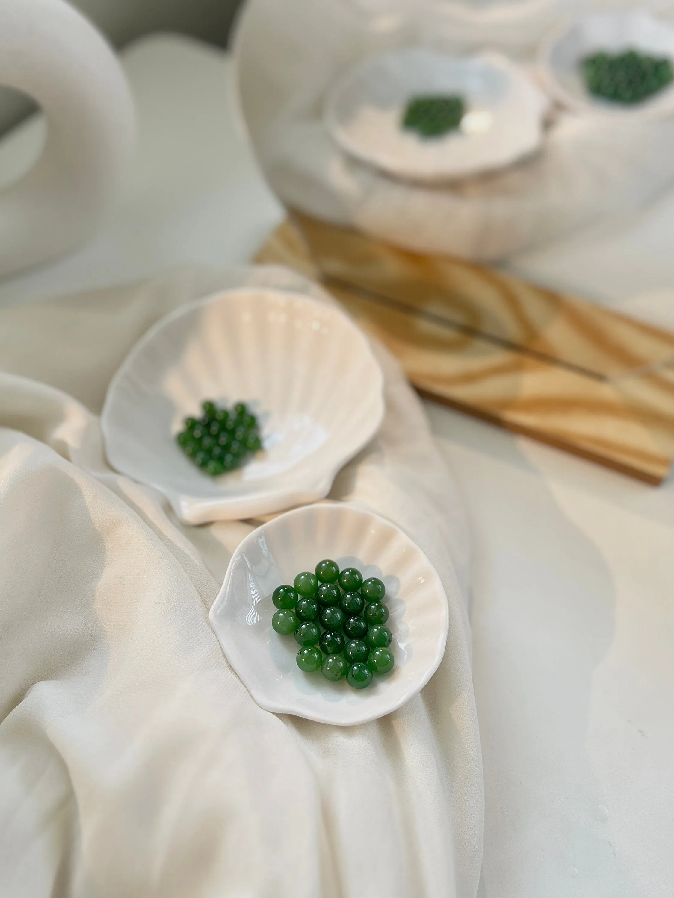 Natural Jade Stud Earrings (6mm 8mm 10mm)