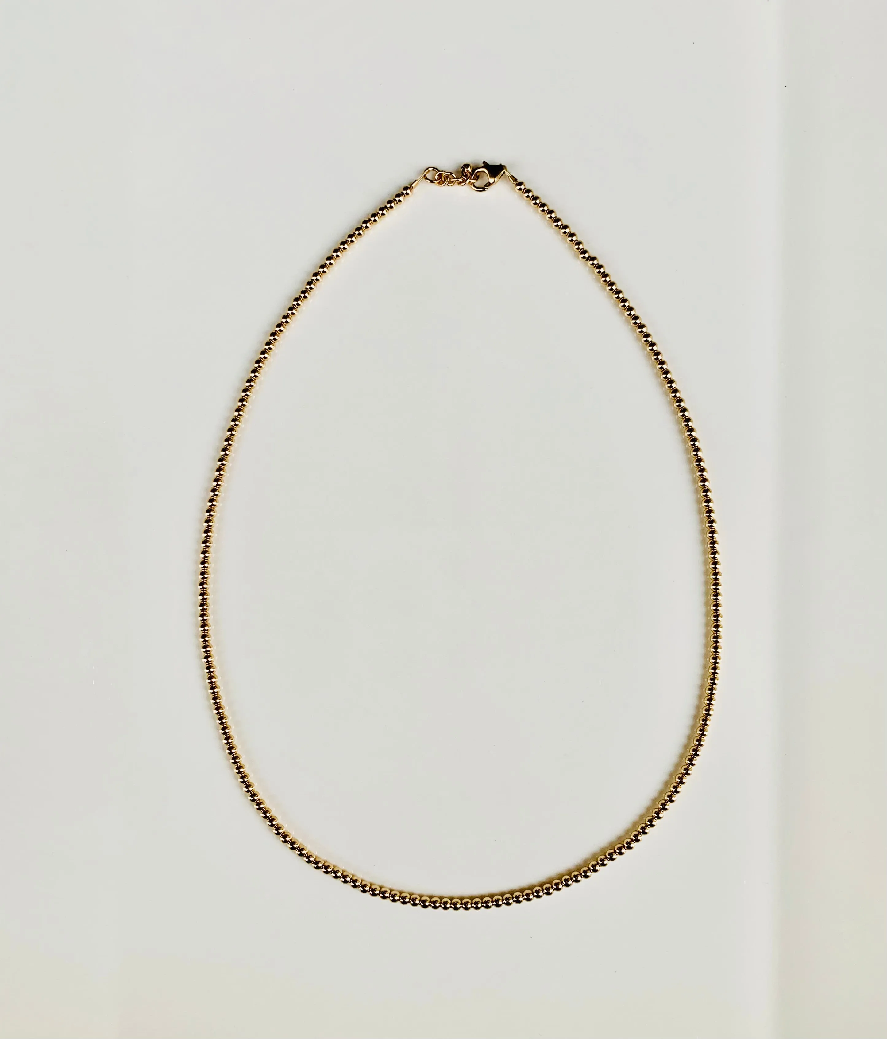 Necklace - 2mm, 3mm, 4mm, 5mm, 6mm bead size for 14k Gold Filled Beaded Necklace