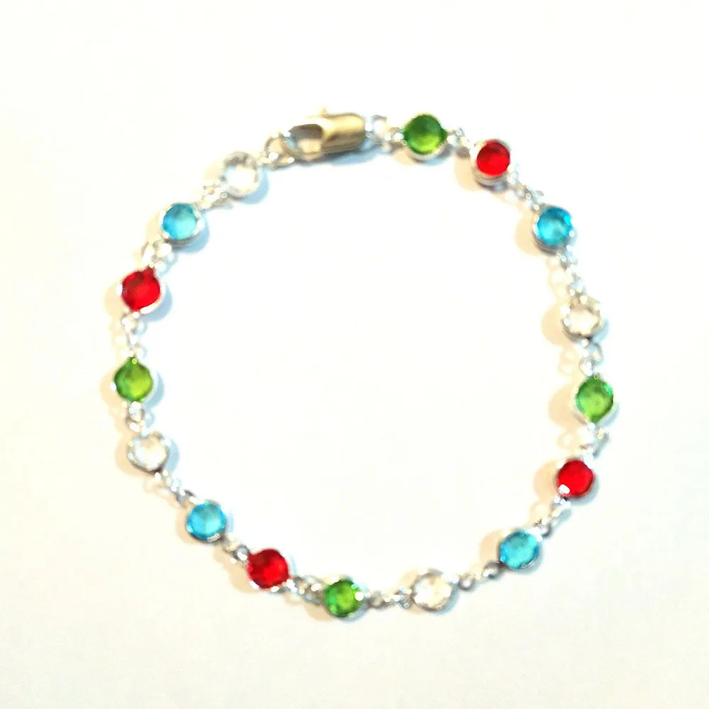 New arrival color rhinestone chain anklet