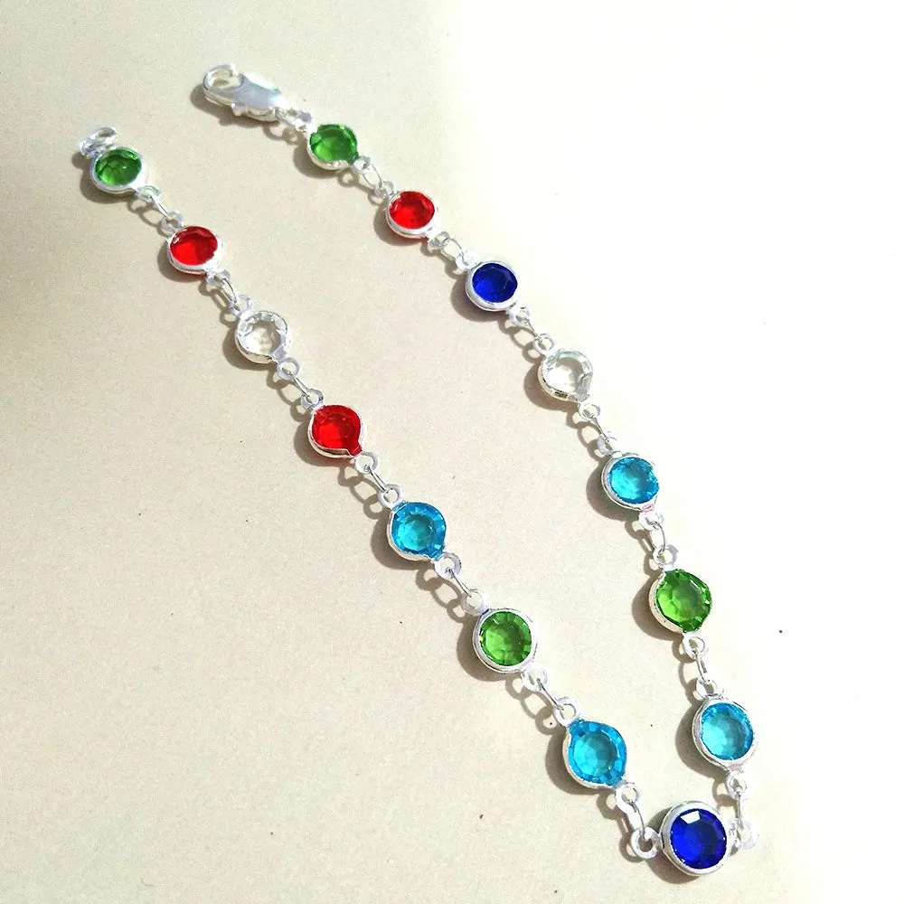 New arrival color rhinestone chain anklet