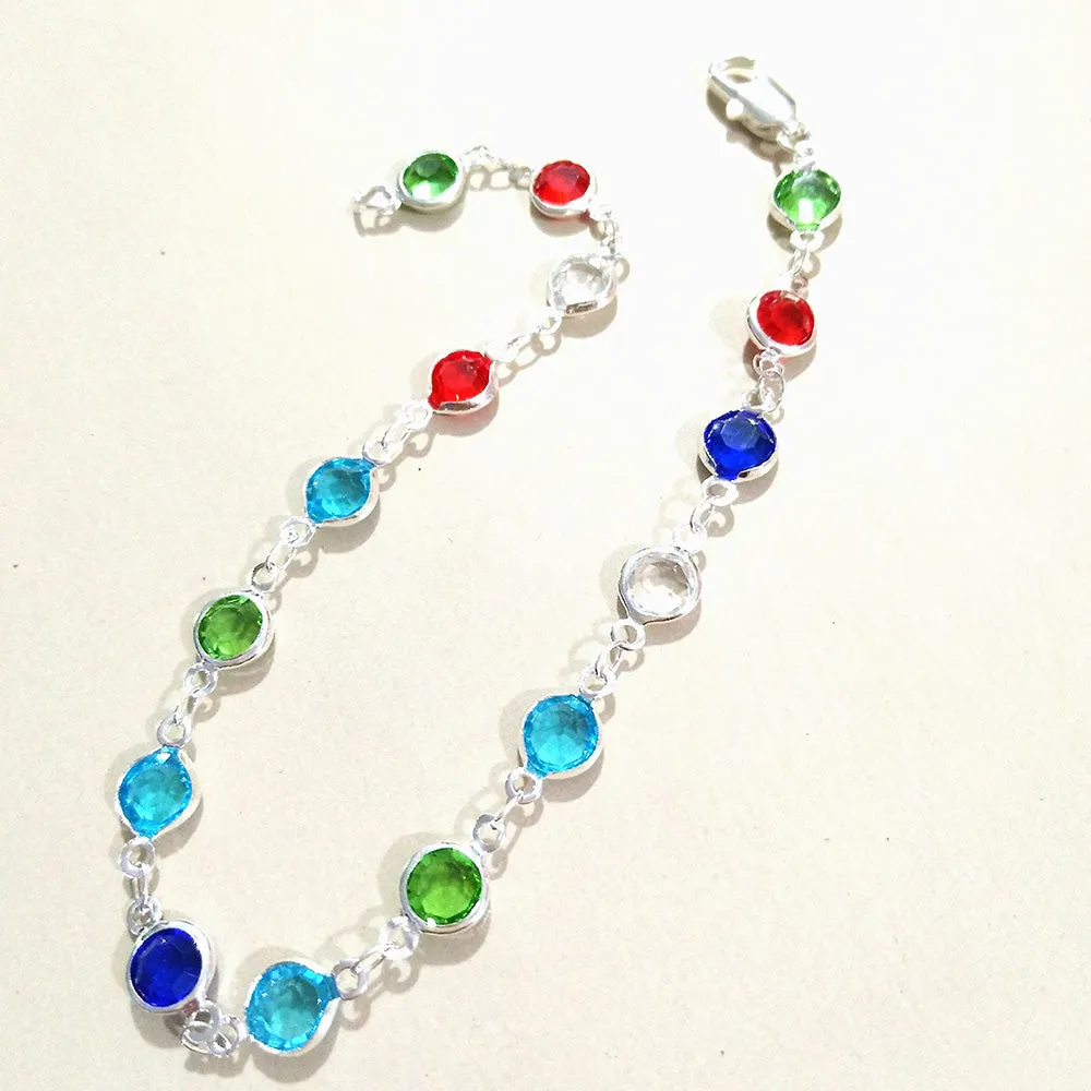 New arrival color rhinestone chain anklet