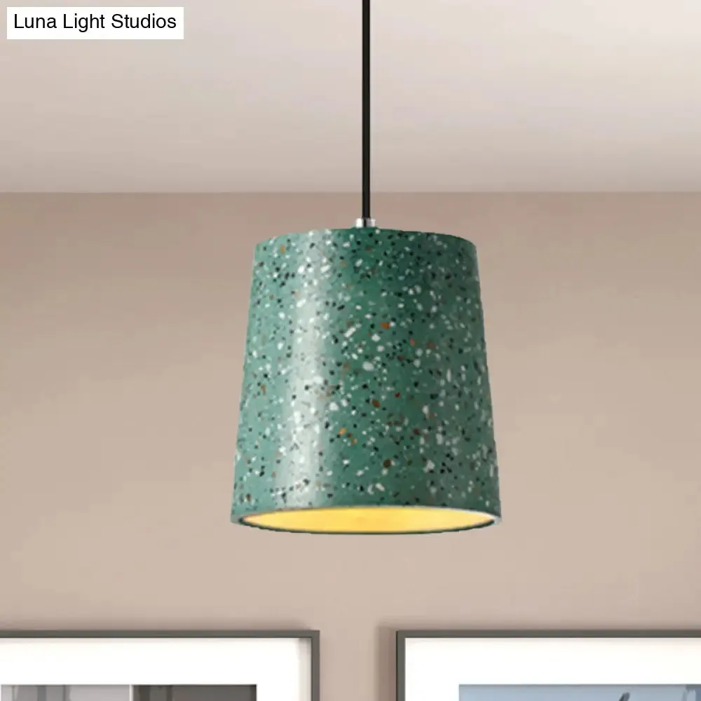 Nordic Style Cement Cone Pendant Light - 1 Light Black/White/Brown