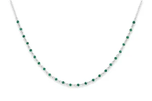 Panacea Malachite Silver Gemstone Necklace