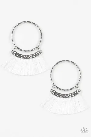 Paparazzi Earring ~ This Is Sparta! - White