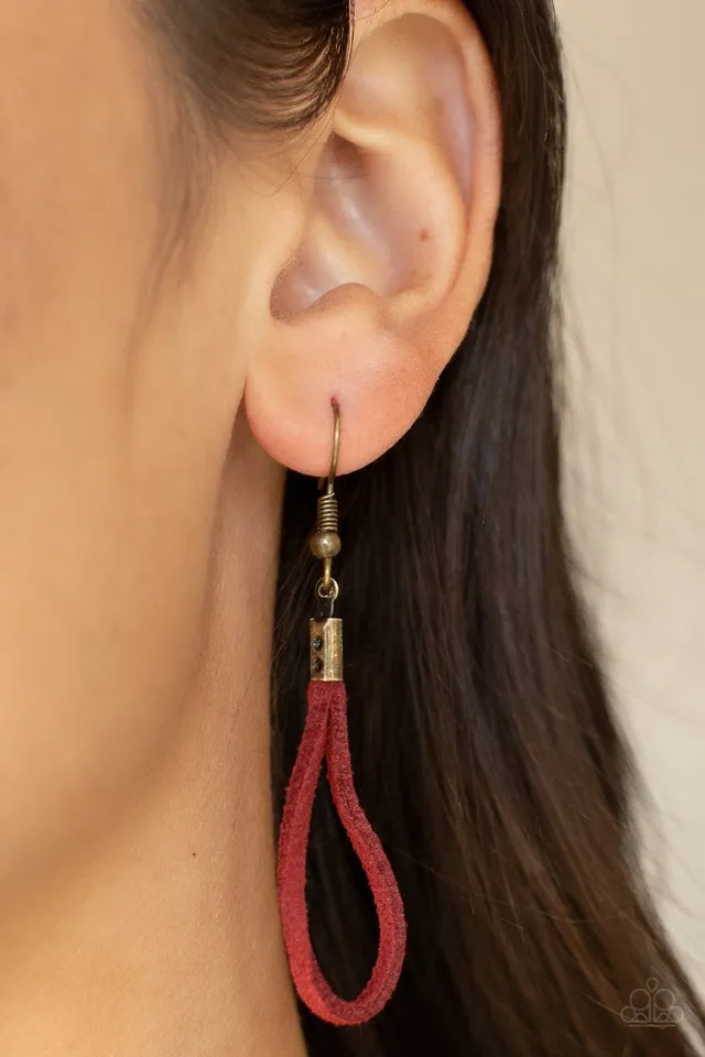 Paparazzi Necklace ~ Noticeably Nomad - Red