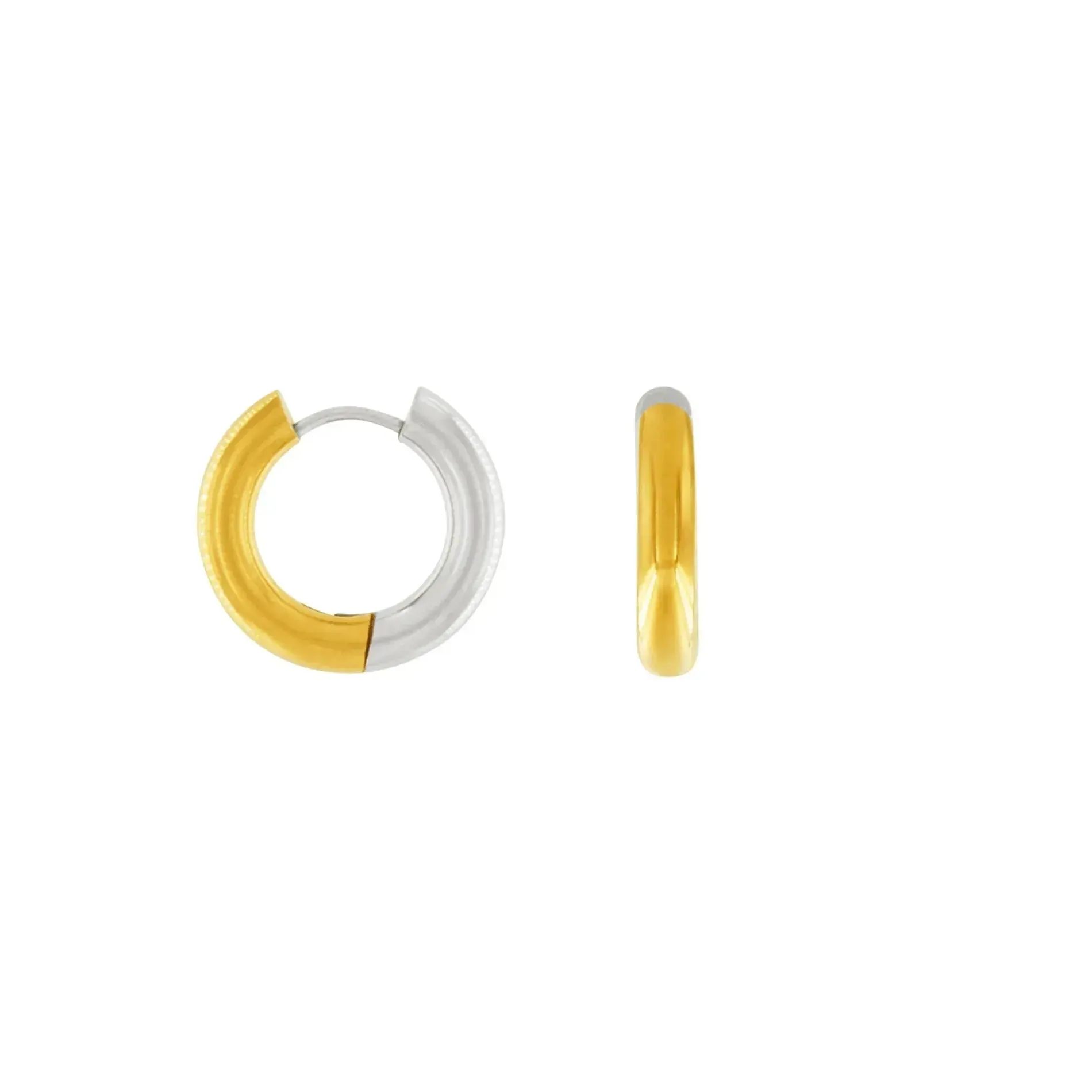 Passion Waterproof 2 Tone Hoop Earring