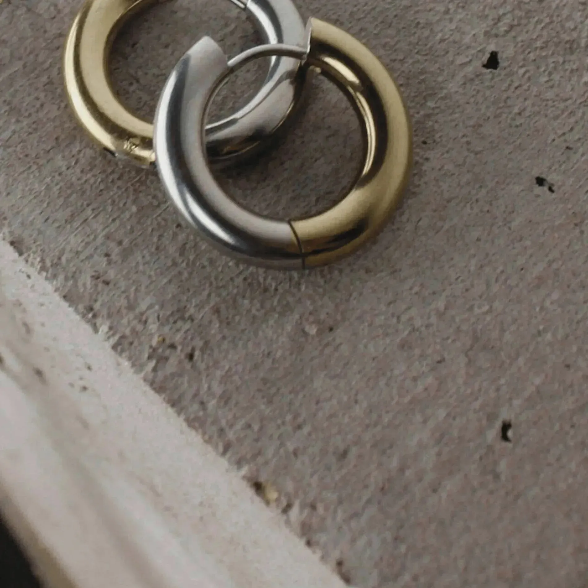 Passion Waterproof 2 Tone Hoop Earring