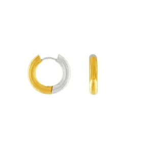 Passion Waterproof 2 Tone Hoop Earring