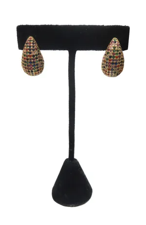 Pear Shape Earring Multi Color CZ