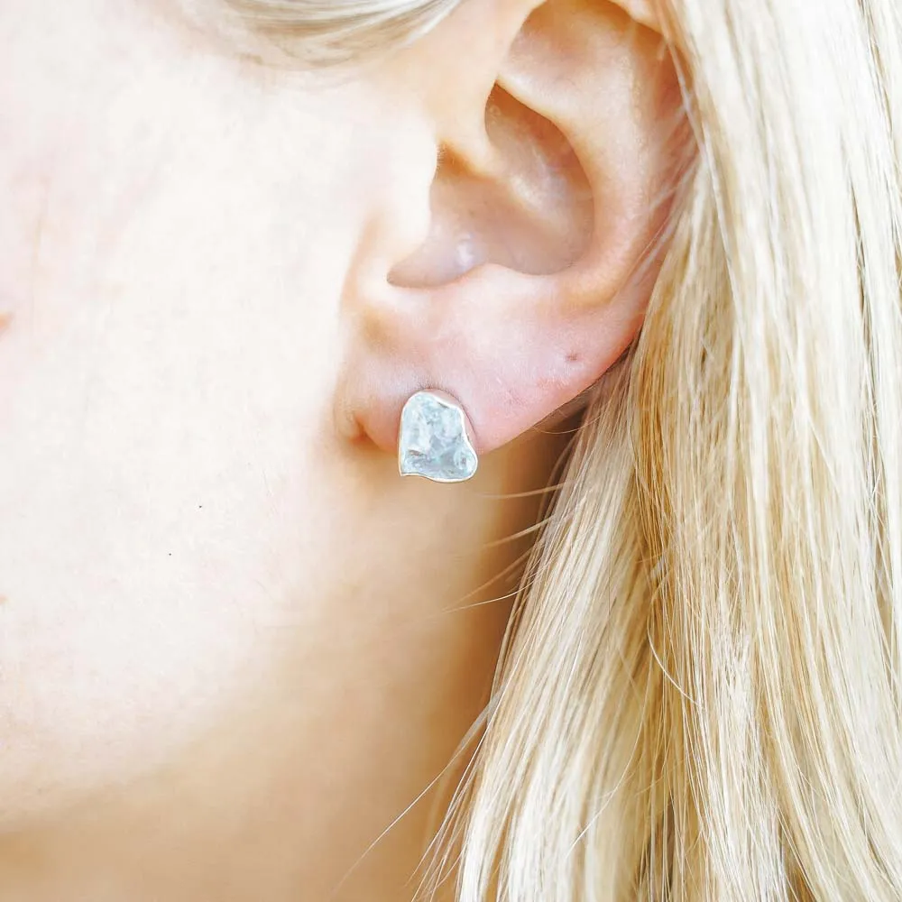 Phoenix Natural Gemstone Stud Sterling Silver Earrings