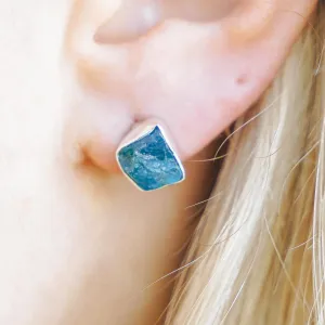 Phoenix Natural Gemstone Stud Sterling Silver Earrings