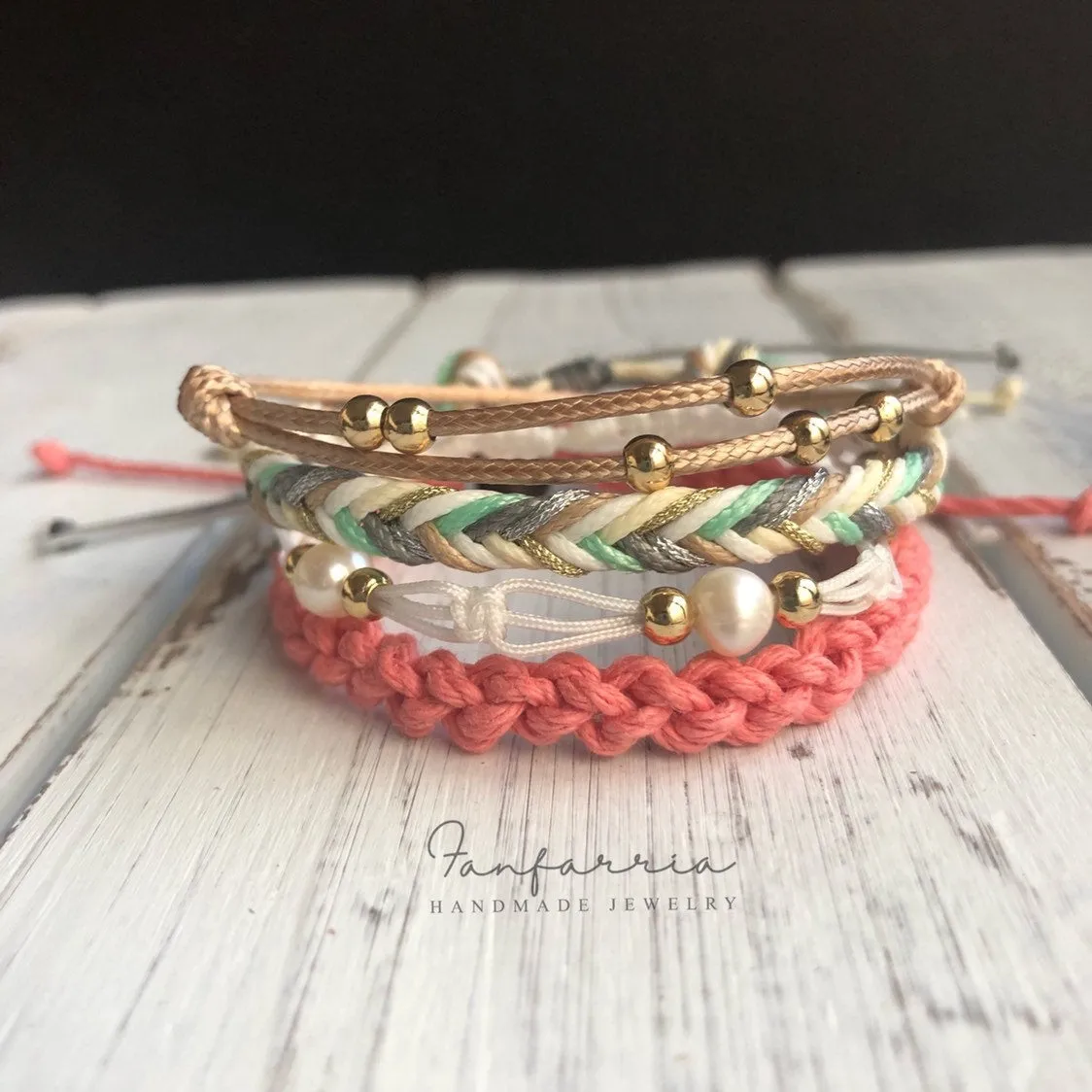 Ponte Vedra Anklet Bracelet Set of 4 Bohemian Set