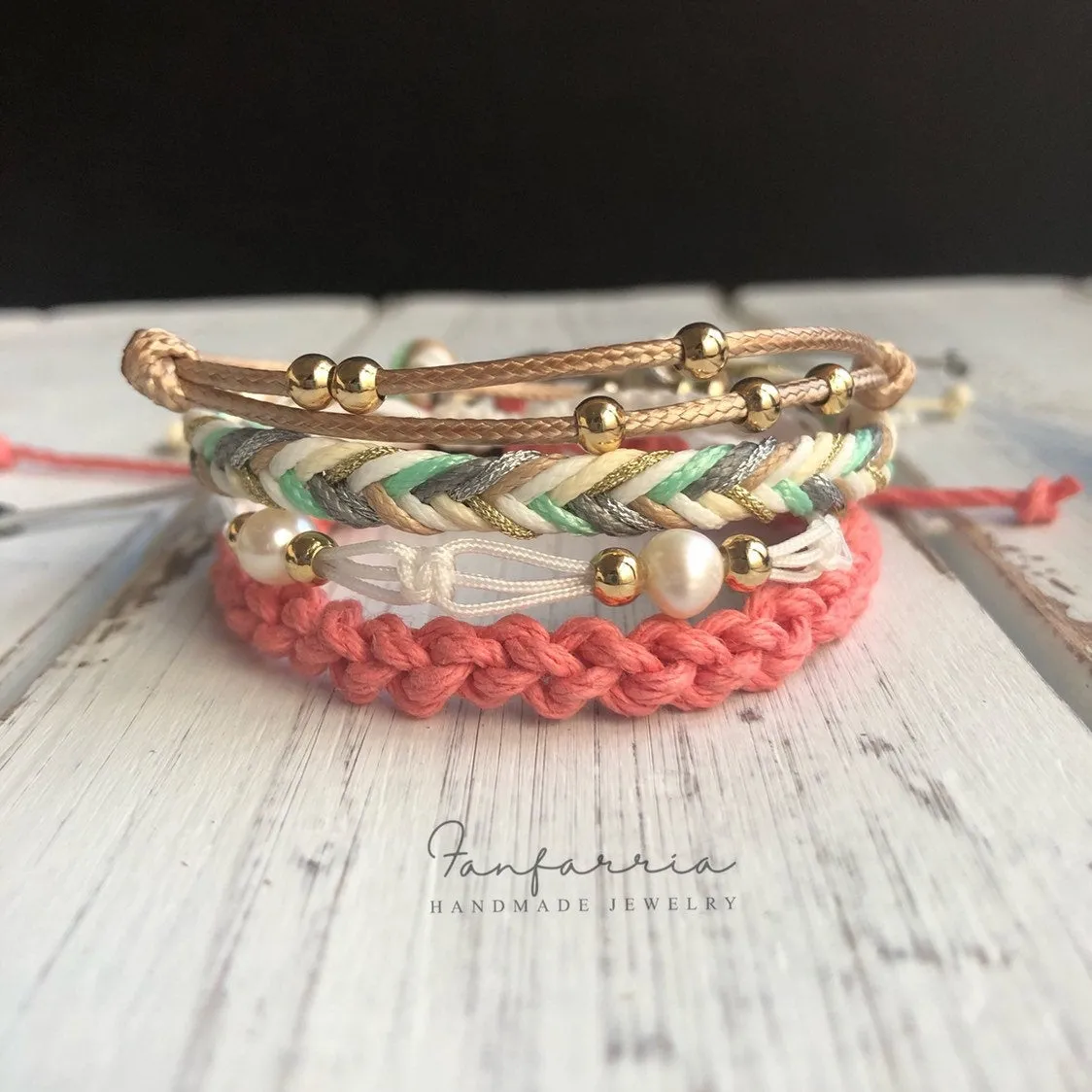 Ponte Vedra Anklet Bracelet Set of 4 Bohemian Set
