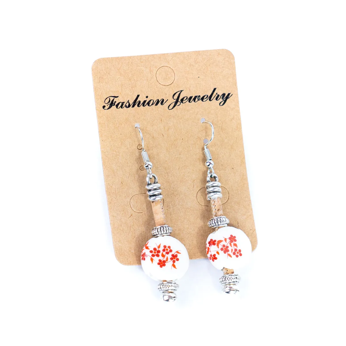 Portuguese Cork and Ceramic Earrings