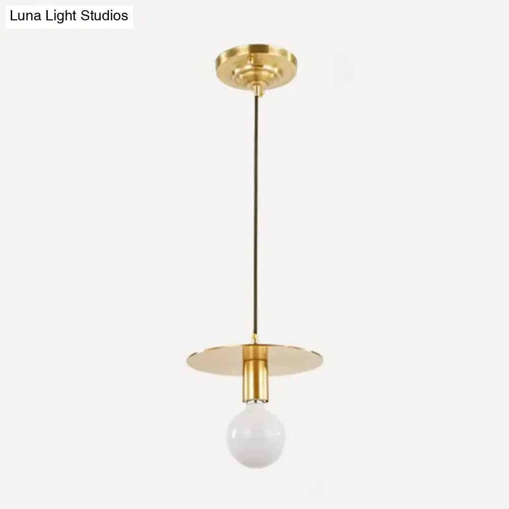 Postmodern Geometrical 1-Head Gold Pendant Ceiling Light
