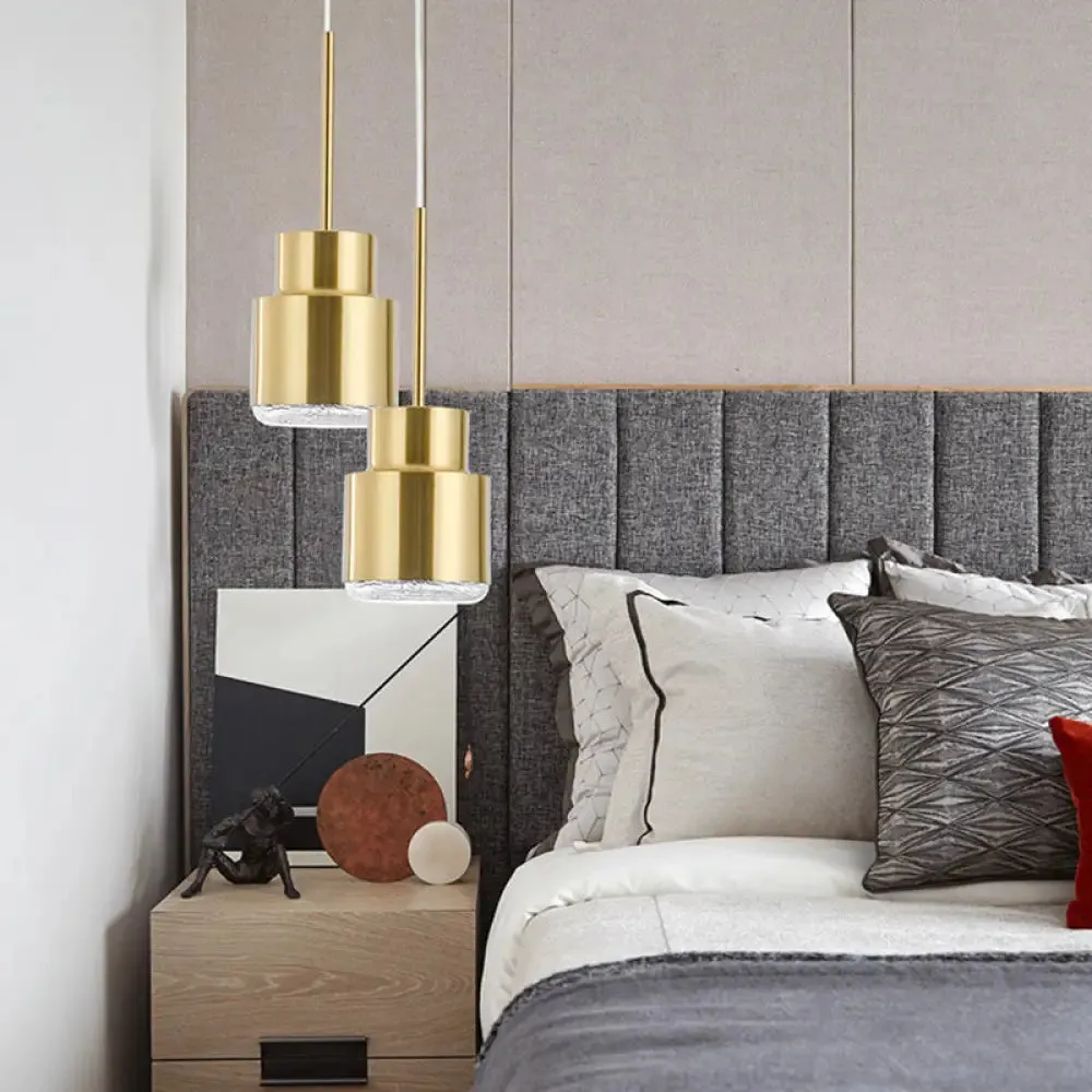 Postmodern Geometrical 1-Head Gold Pendant Ceiling Light