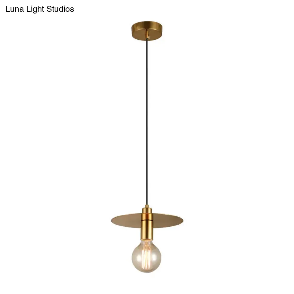Postmodern Geometrical 1-Head Gold Pendant Ceiling Light