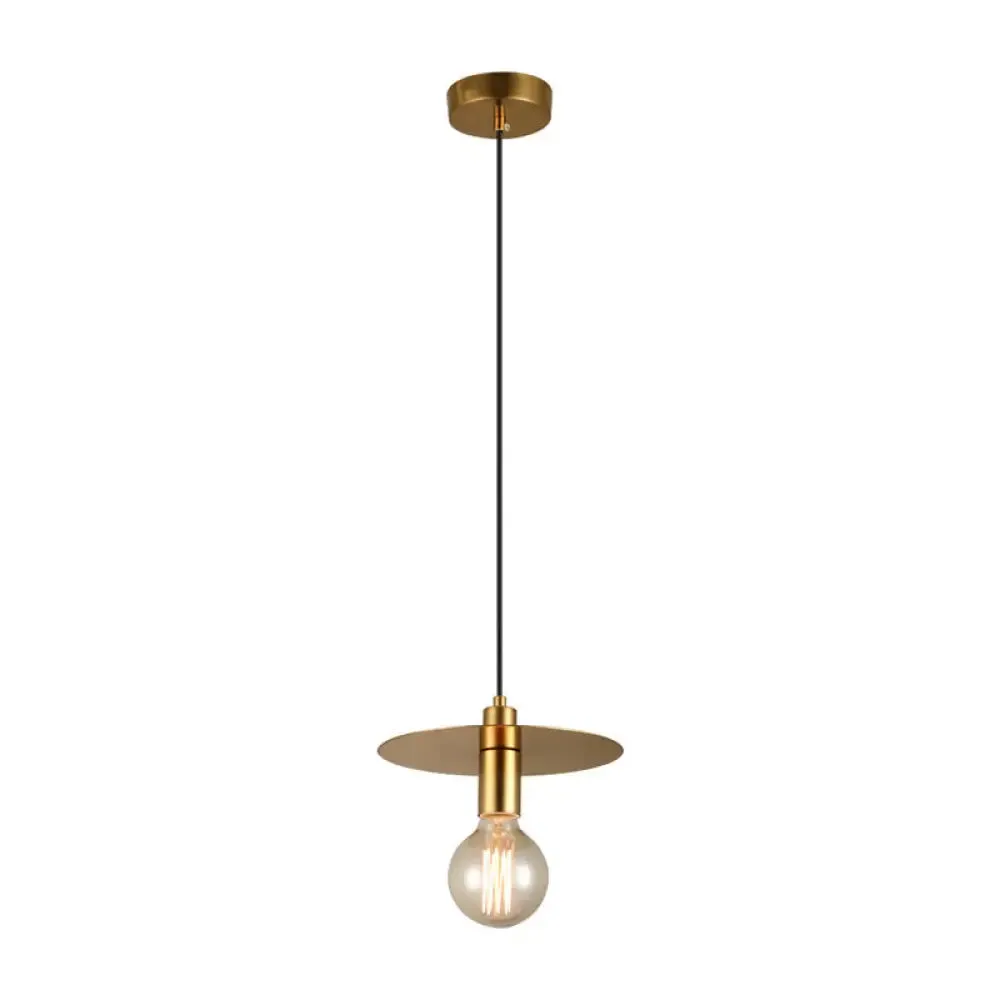 Postmodern Geometrical 1-Head Gold Pendant Ceiling Light