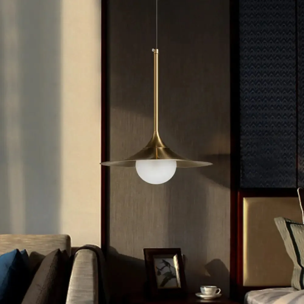 Postmodern Geometrical 1-Head Gold Pendant Ceiling Light