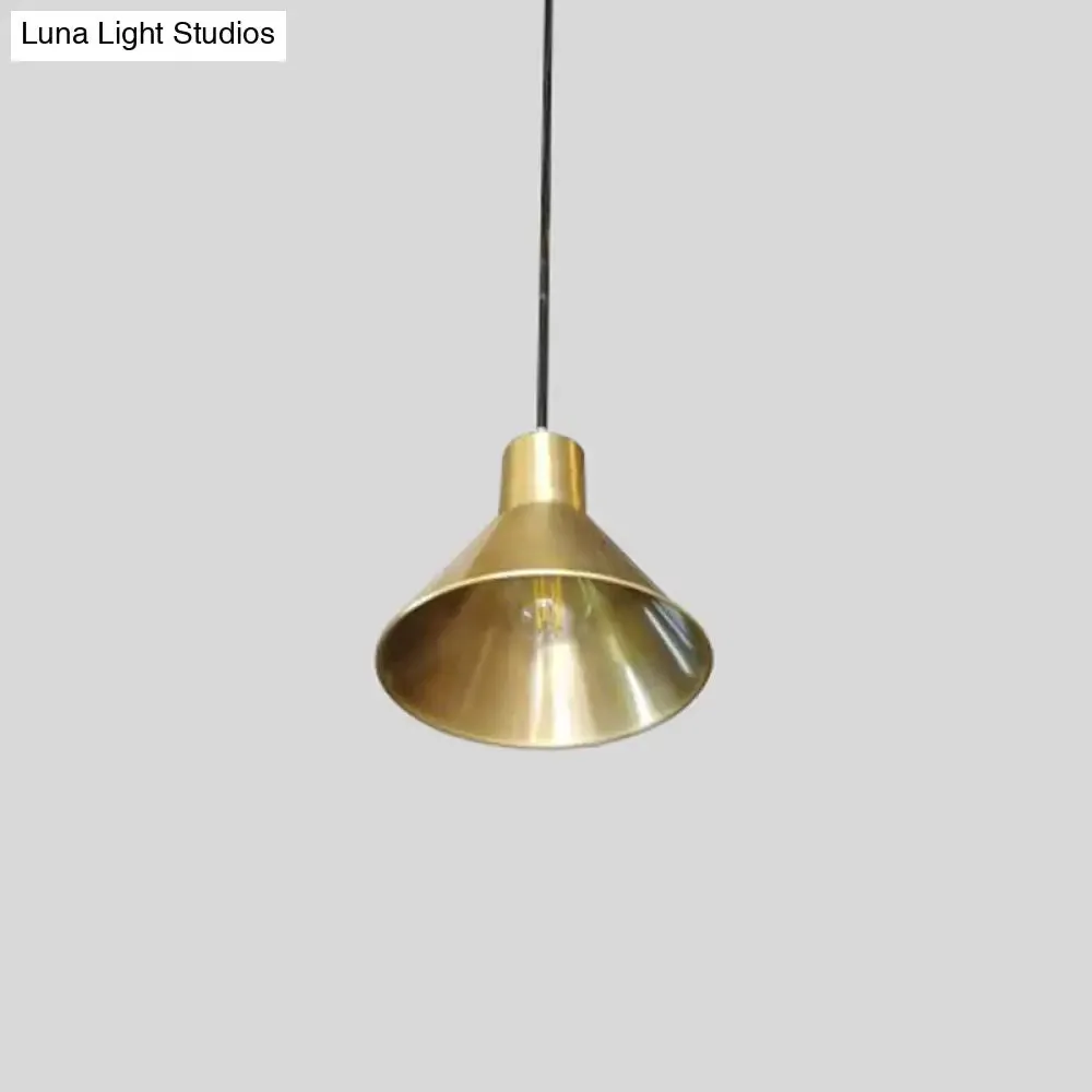 Postmodern Geometrical 1-Head Gold Pendant Ceiling Light