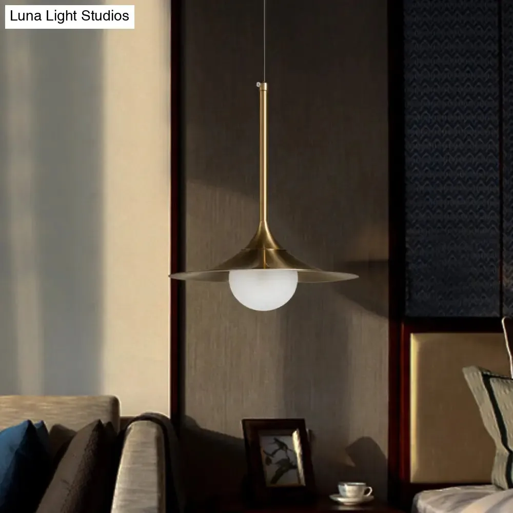 Postmodern Geometrical 1-Head Gold Pendant Ceiling Light