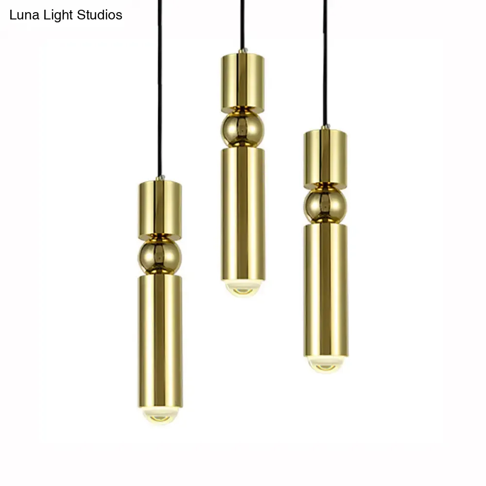Postmodern Geometrical 1-Head Gold Pendant Ceiling Light