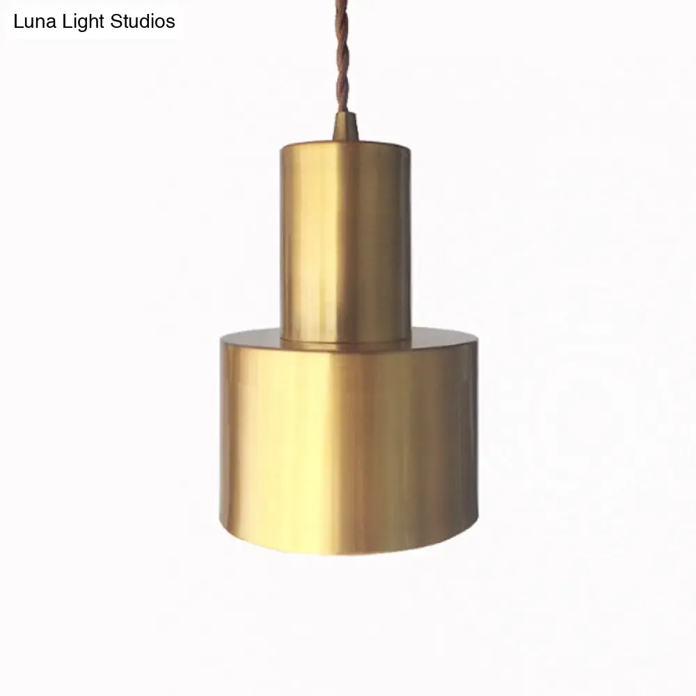 Postmodern Geometrical 1-Head Gold Pendant Ceiling Light