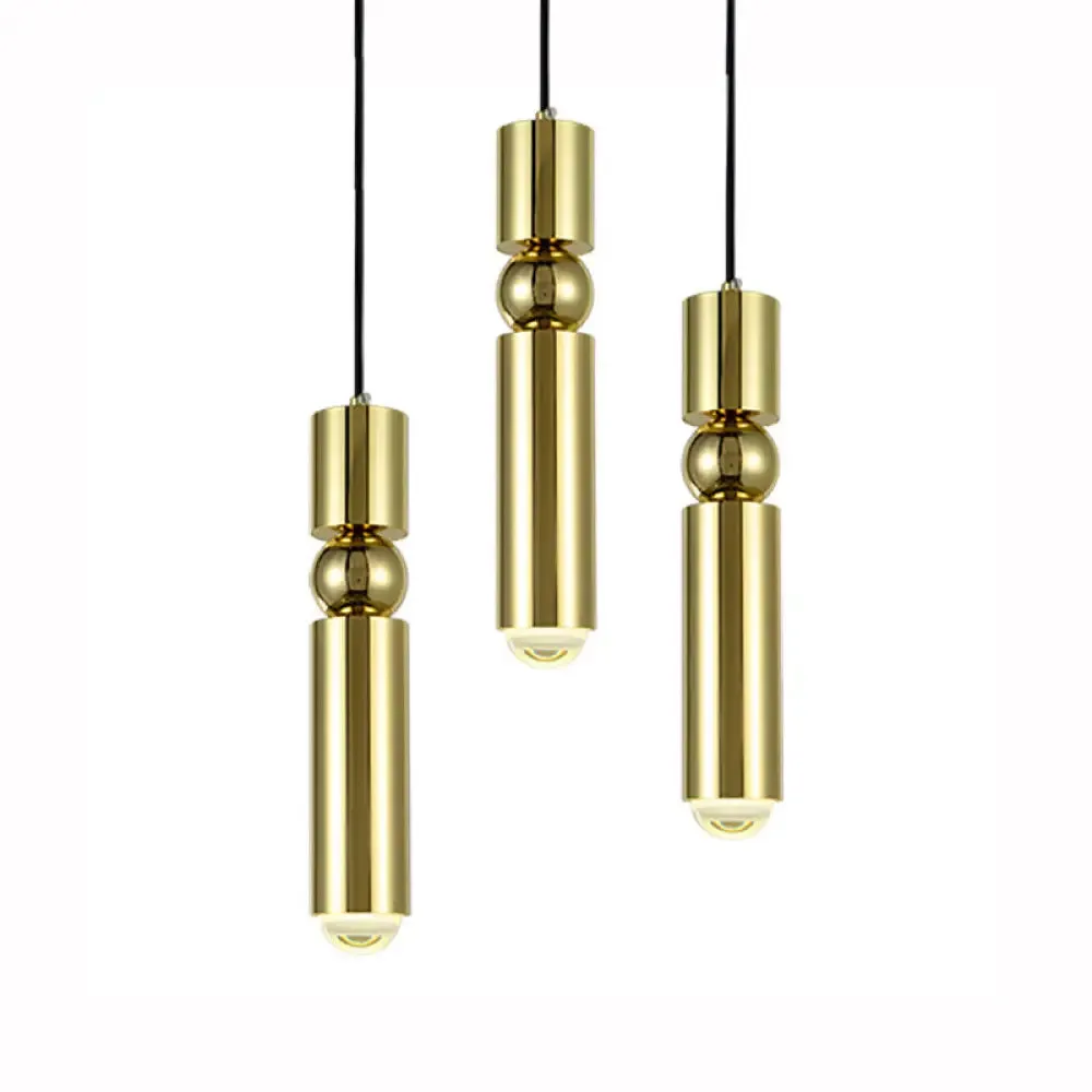 Postmodern Geometrical 1-Head Gold Pendant Ceiling Light