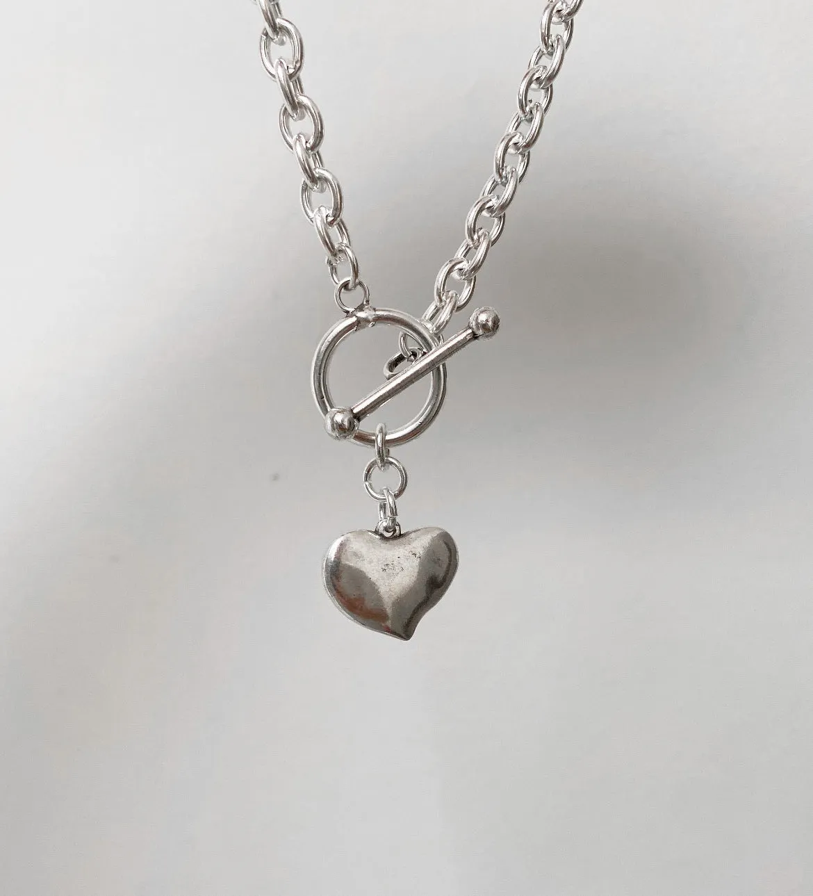 Puffed Heart Statement Choker