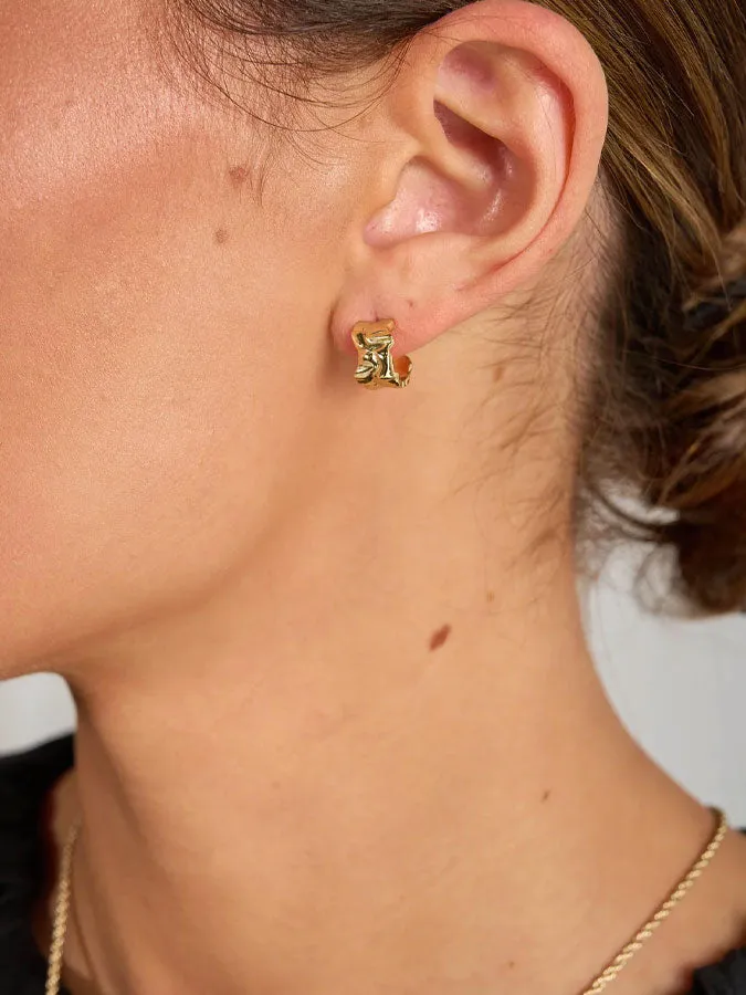 Ripple Earrings Gold