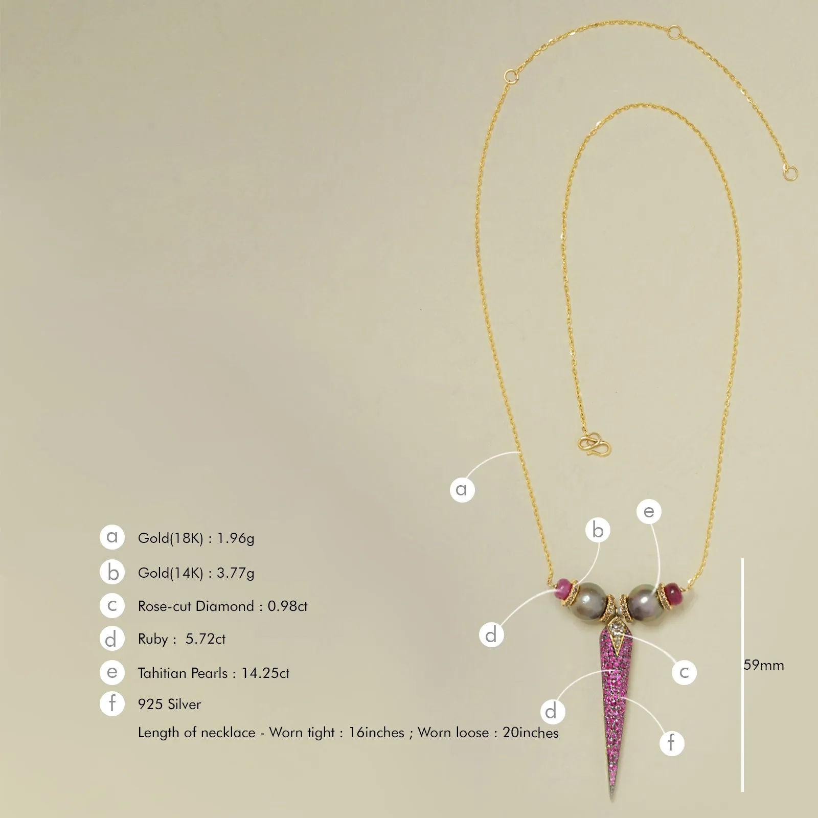 Rosa Ruby Necklace