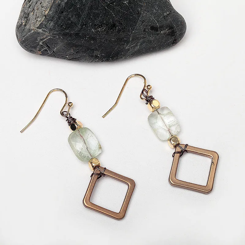 Samantha Vintage Natural Stone Drop Earrings