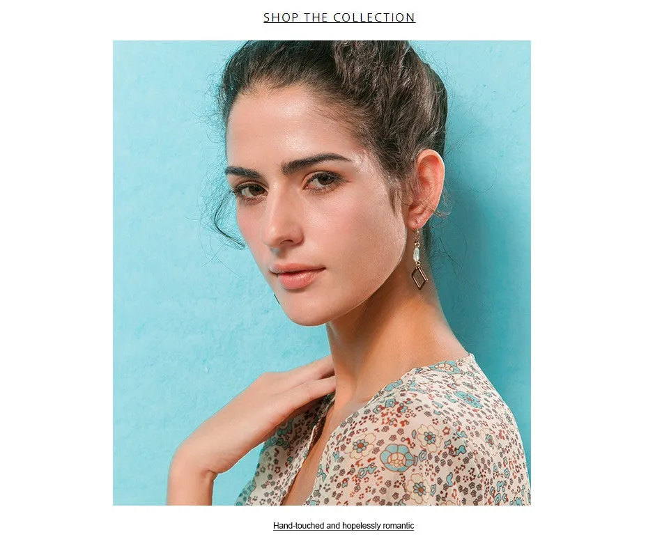 Samantha Vintage Natural Stone Drop Earrings