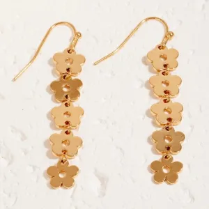 SAVANNA GOLD FLOWER DANGLE EARRINGS