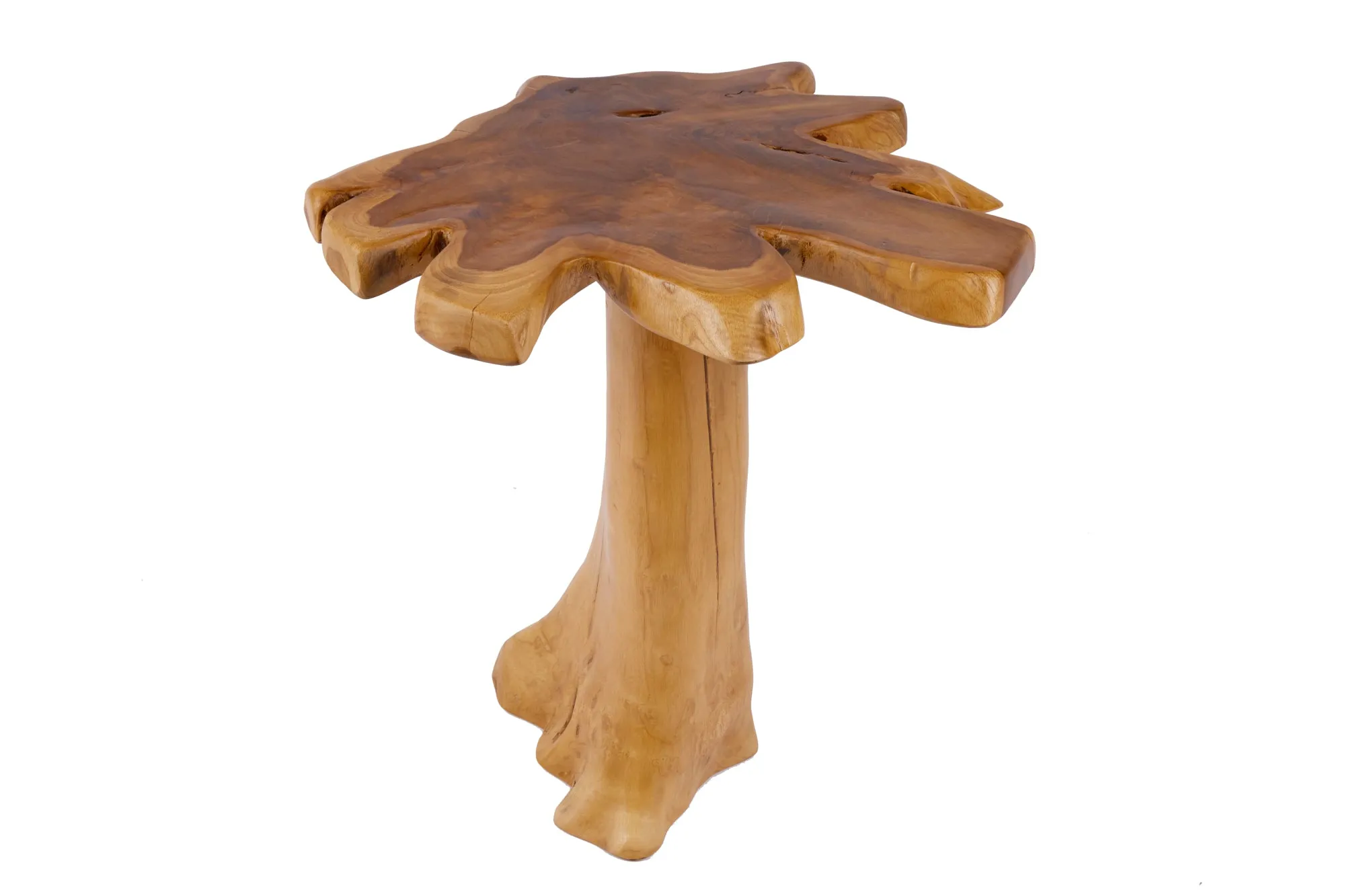 Side Table Root 60cm Teak Wood Brown