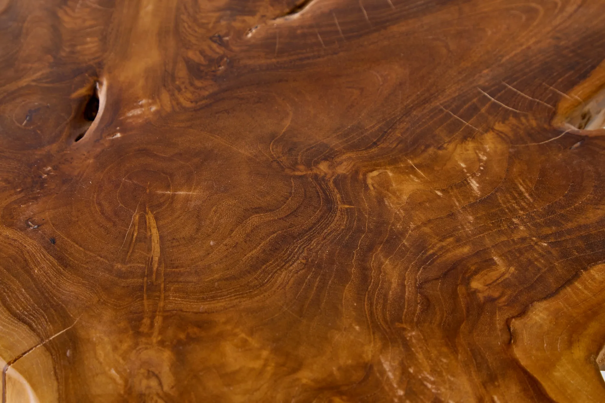 Side Table Root 60cm Teak Wood Brown