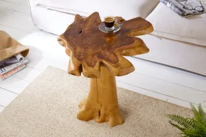 Side Table Root 60cm Teak Wood Brown