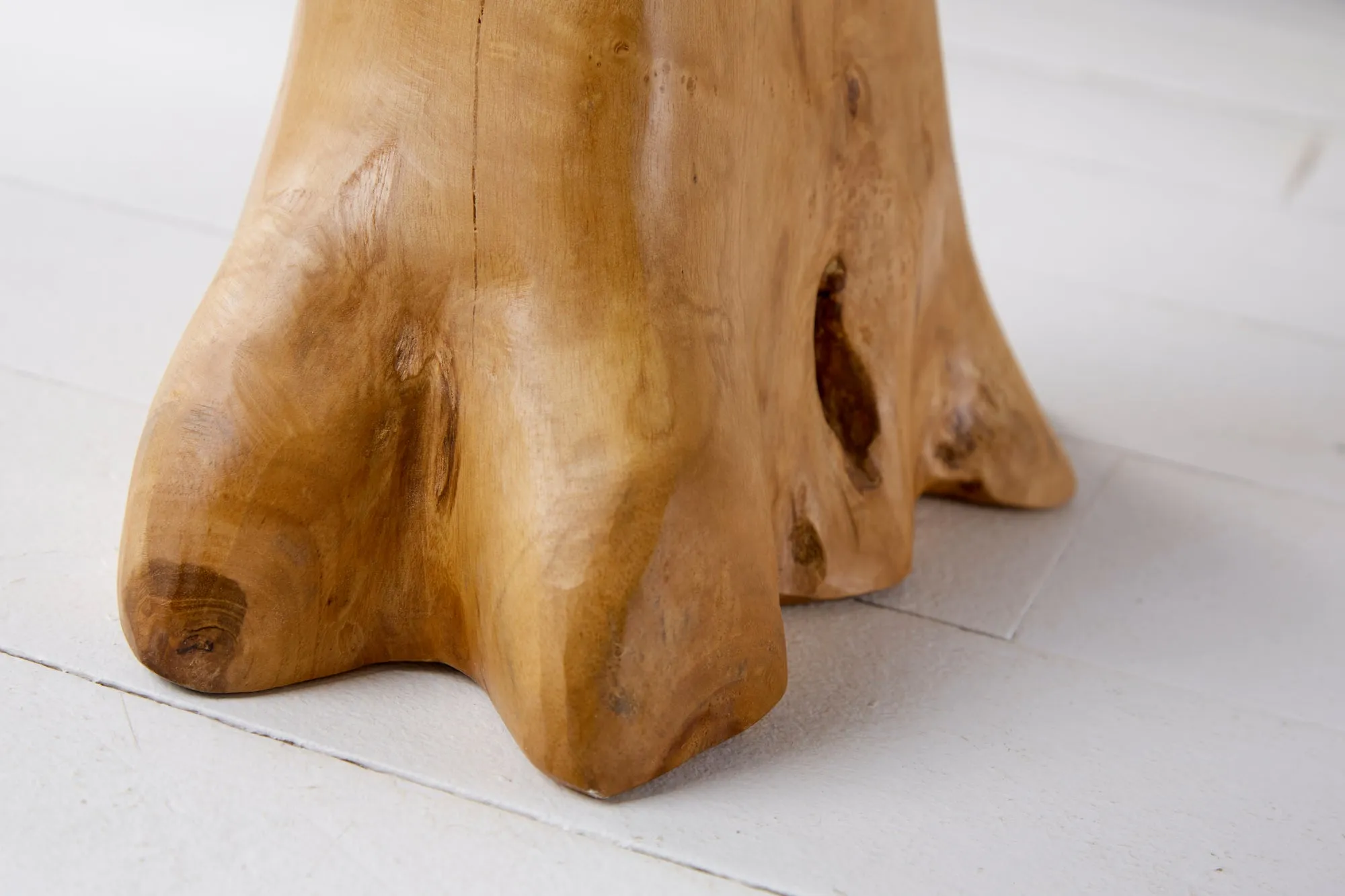 Side Table Root 60cm Teak Wood Brown