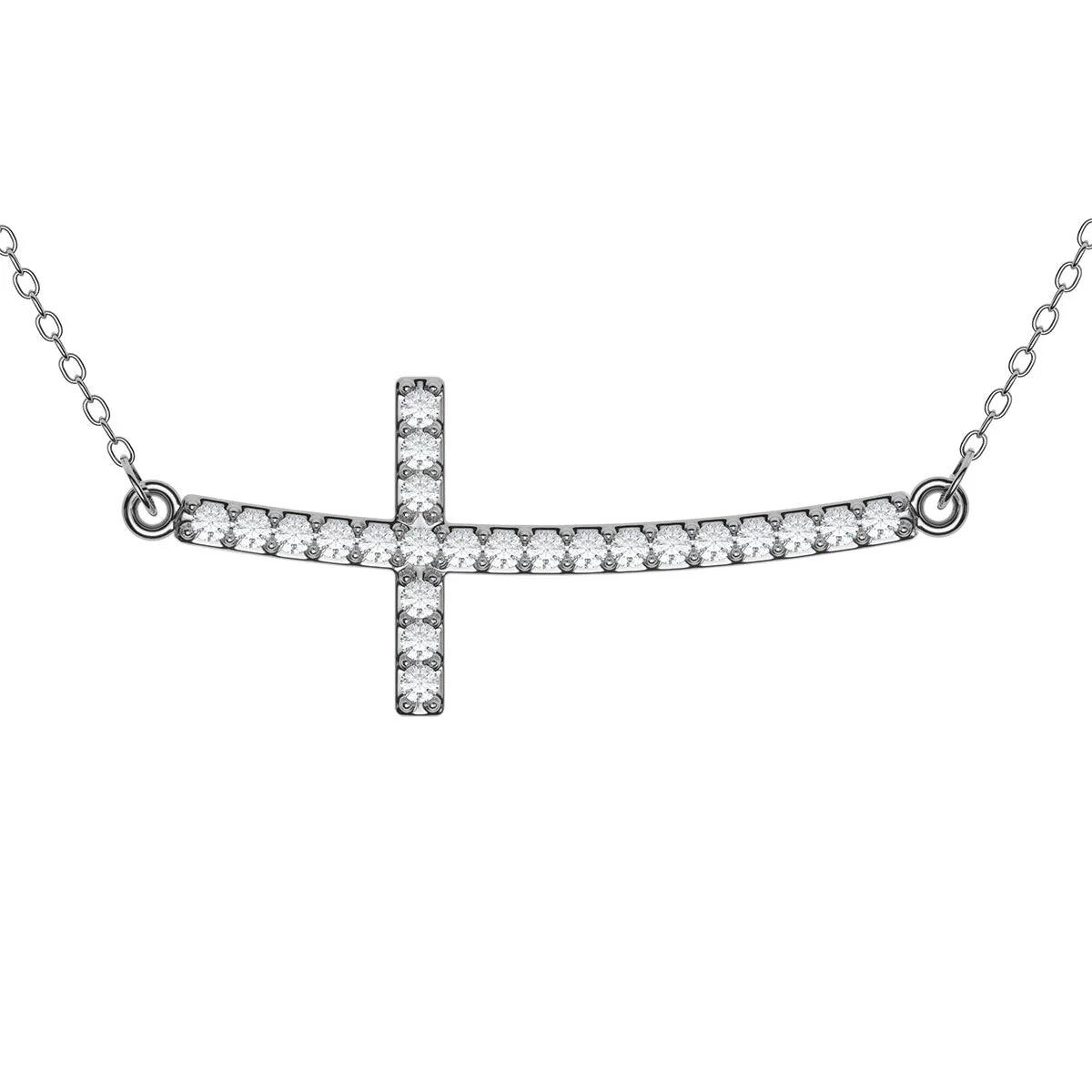 Sideways Curved Pavé Cross