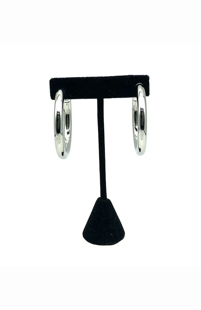Silver Thick Hoop 1.75"