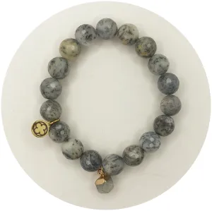 Soft Spotted Grey Jasper with Grey Jasper Pendant