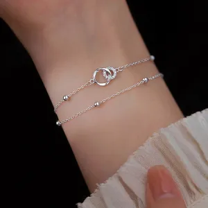 Sterling Silver Double Ring Bracelets