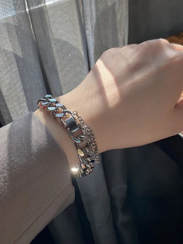 Stylish Selection Two Pieces Chains Bracelet Accessories   Necklaces Accessories