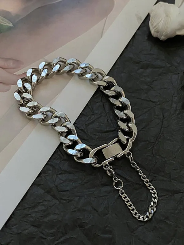 Stylish Selection Two Pieces Chains Bracelet Accessories   Necklaces Accessories