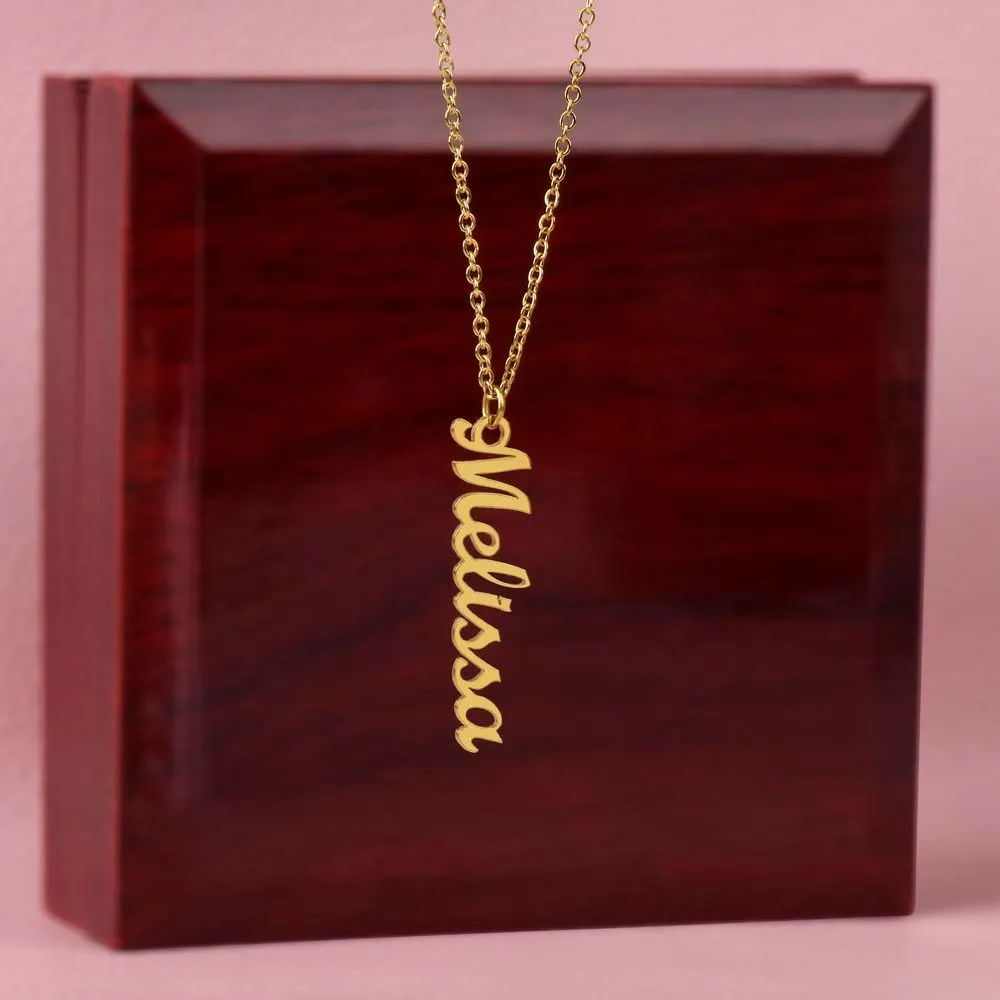 Stylish Vertical Name Necklace