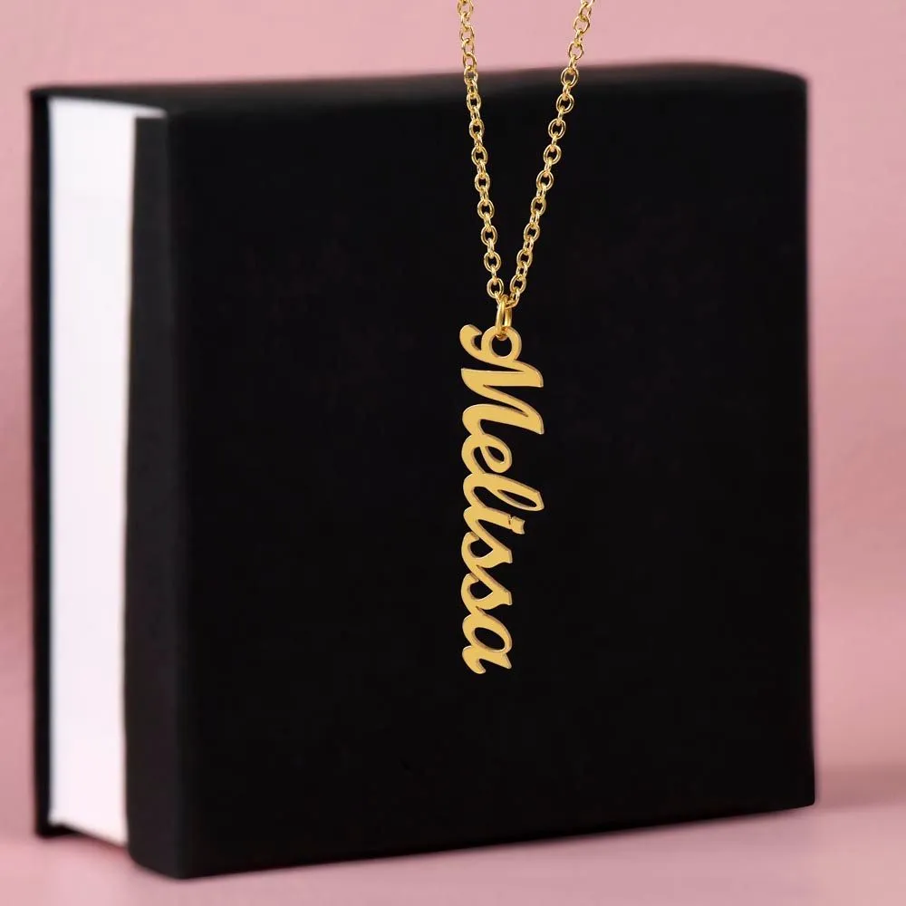 Stylish Vertical Name Necklace