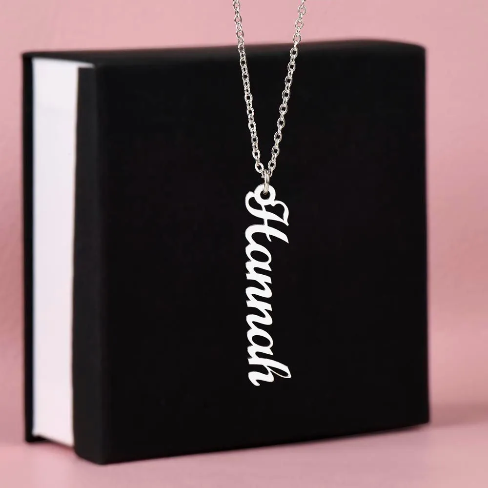 Stylish Vertical Name Necklace