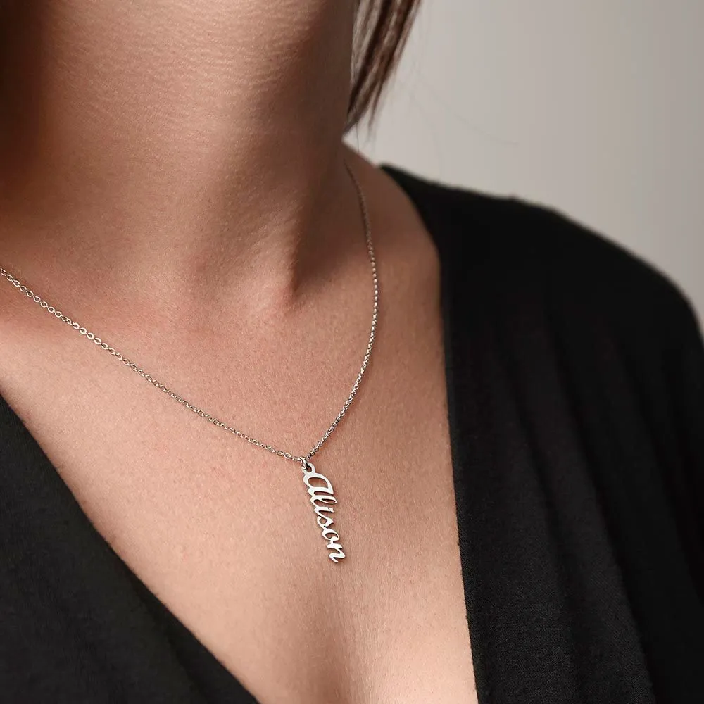 Stylish Vertical Name Necklace