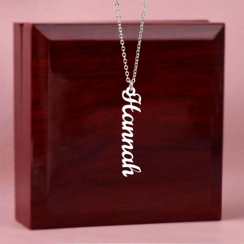 Stylish Vertical Name Necklace